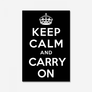 KEEP CALM AND CARRY ON_Black